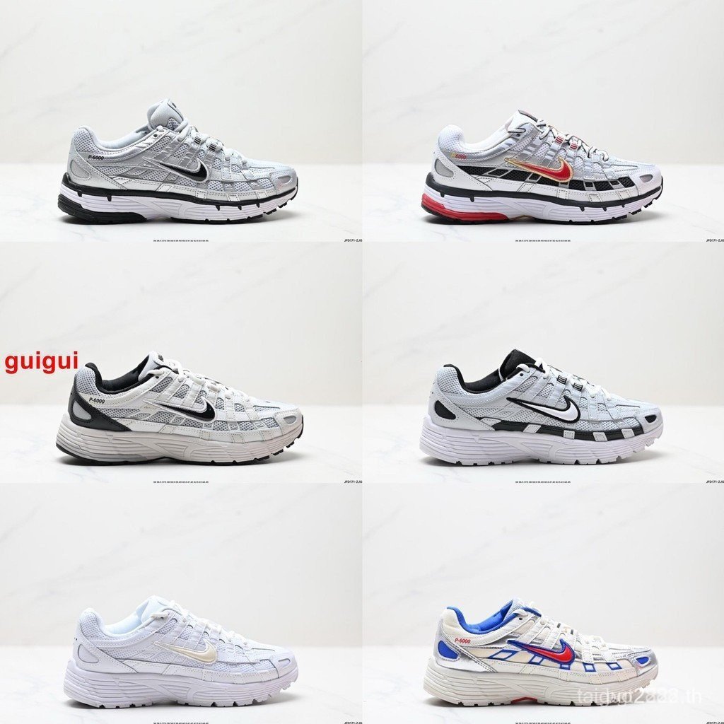 Baharu Style W P-6000 < White/Oracle/Aqua Magic < Unisex Retro Old Style Casual Shoes FD9876-101 M05