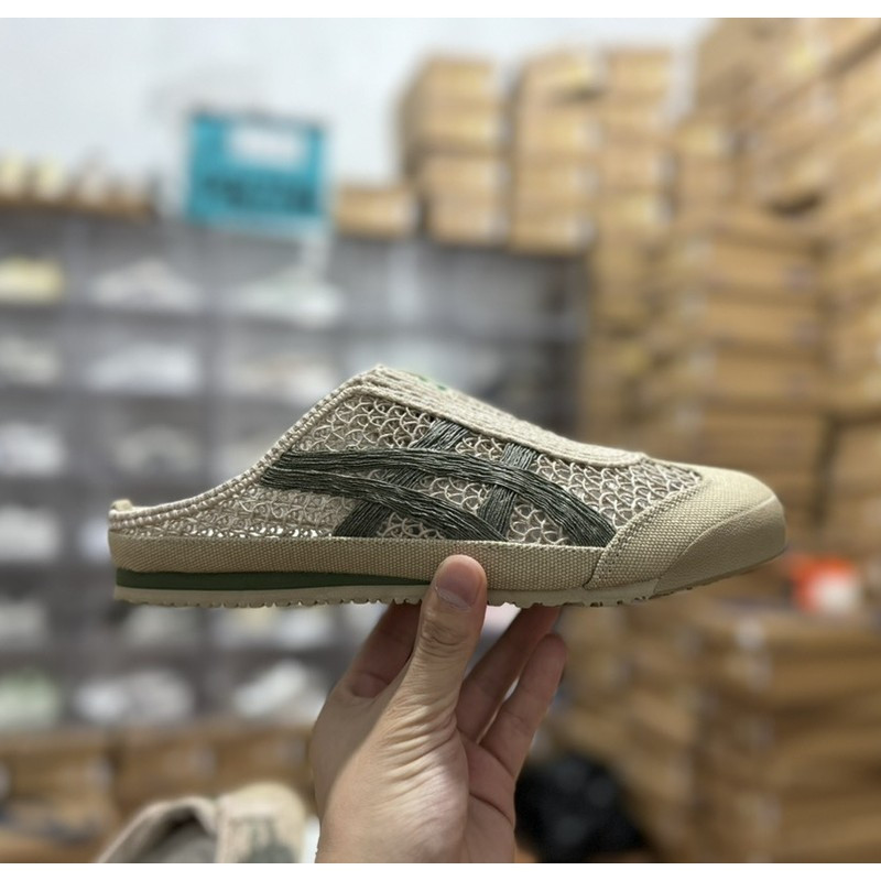 UM9N Tiger MEXICO 66 ผู้ชายและผู้หญิง Sabot Hollow Slip-on รองเท้าแตะ Breathable และน้ําหนักเบา Low-