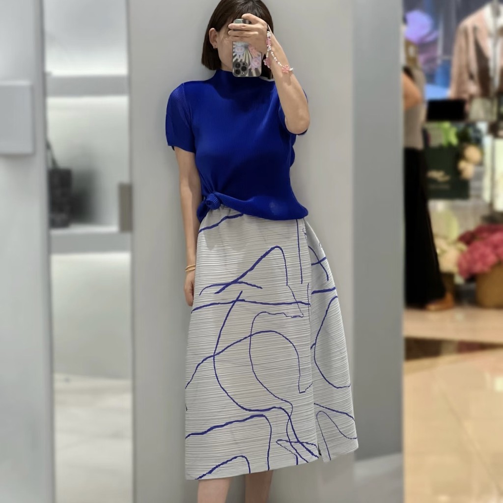 จีบเสื้อผ้าสตรีกันยายนพิมพ์สายชุดญี่ปุ่นเกาหลีสบายๆแฟชั่นทุกการแข่งขันจีบกระโปรงเสื้อผ้าผู้หญิงเสื้อผ้า