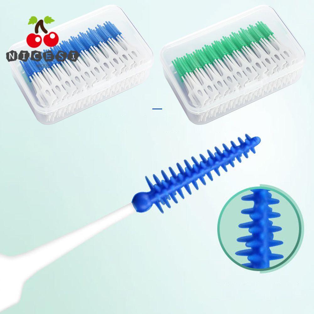 NICESI Floss Soft Silicone Tooth Gap เครื่องมือทําความสะอาดแปรงสีฟัน