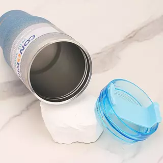 [ซื้อ 1 แถม 1]CONOYAR แก้วเก็บความเย็น รุ่นกลิตเตอร์ สแตนเลสแท้ 900ML สีทูโทนกากเพชร รับประกันไอน้ำไม่เกาะแก้ว T01291