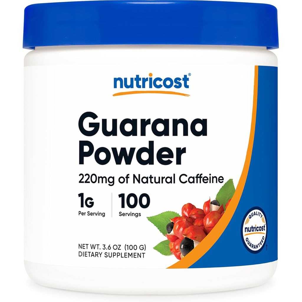 Nutricot Guarana Extract Powder 100 กรัม - อาหารเสริมคาเฟอีนสมุนไพรบราซิลธรรมชาติ/สารปรอท
