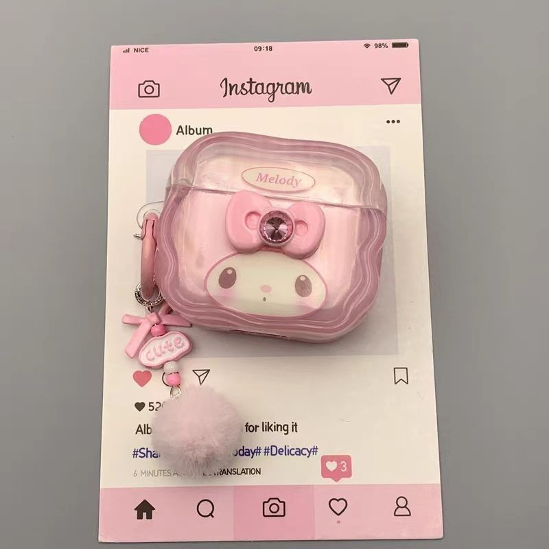 น่ารัก Melody AirPodsPro3 กรณี AirPods 4/3/2/1 สําหรับ Apple หูฟังฝาครอบป้องกัน AirPodsPro2