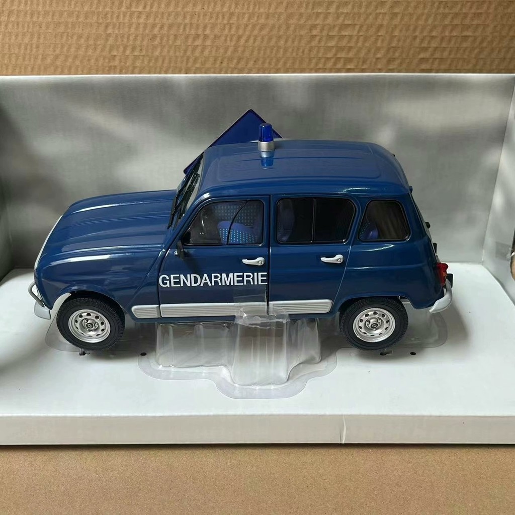 SOLIDOS 1/18 RENAULT 4 GTL RENAULT รถตํารวจรุ่นโลหะผสมสามารถเปิดประตูพวงมาลัยพื้นผิวมีเส้นตัดจริงยิง