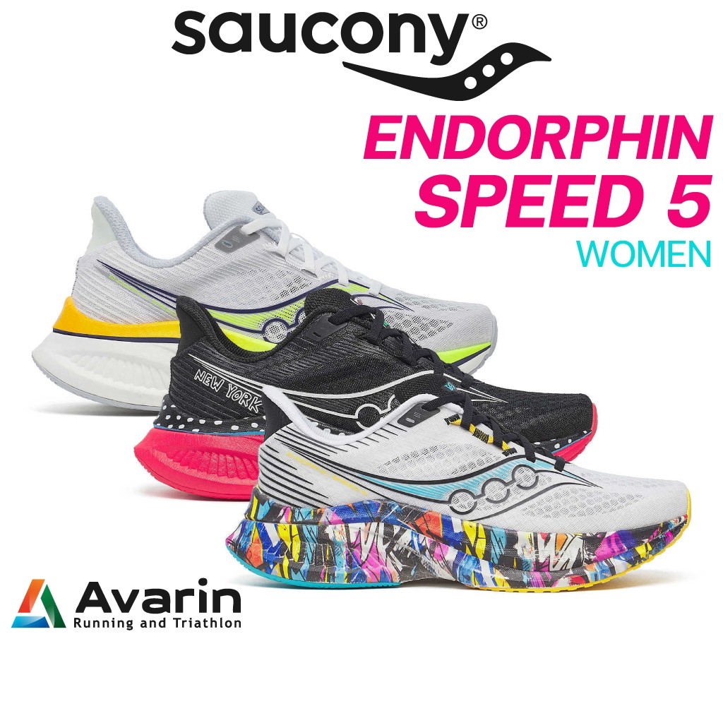 Saucony Endorphin Speed 5 / 4 Women  (ฟรี! ตารางซ้อม) รองเท้าวิ่งถนนสำหรับทำความเร็ว