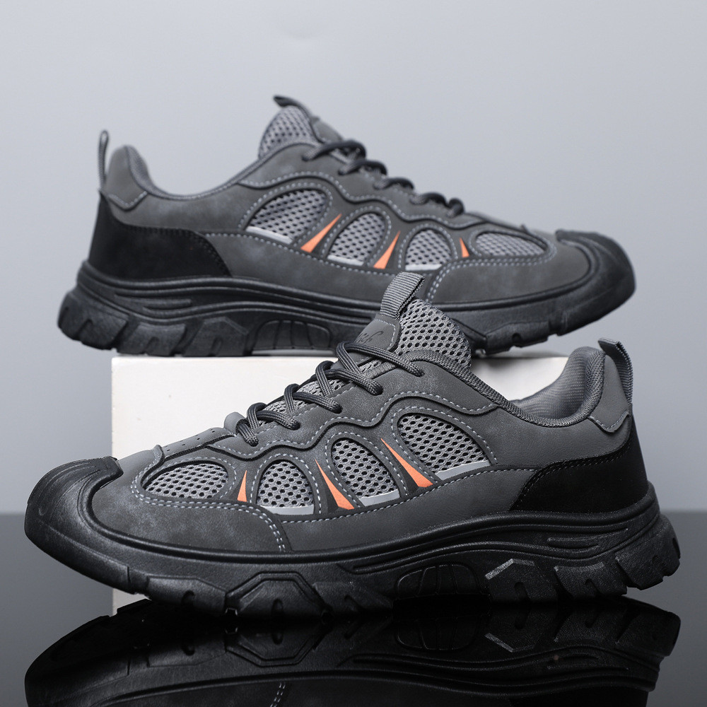 รองเท้าลำลองระบายอากาศสำหรับผู้ชาย รองเท้ากีฬากลางแจ้ง รองเท้าเดินป่าตาข่ายสวมใส่สบาย สวมใส่สบายและไม่ลื่น - รูปที่ 3