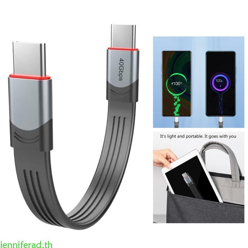 Jenniferad สําหรับ 3 สาย 40Gbps สาย USB C พร้อม 60W PD 40Gbps สําหรับ 3 สาย USB C Hub