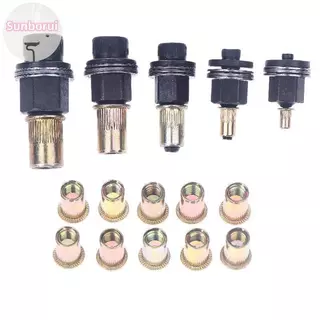 Sunborui 11 ชิ้นคู่มือ Riveter Nut เครื่องมืออุปกรณ์เสริมสําหรับถั่ว M3 M4 M5 M6 M8 M10 M12 ง่ายติดตั้ง Hand Rivet Nut TH