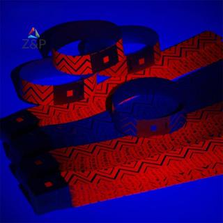 Z & พี 50/100ชิ้นนีออนแถบกระดาษสายรัดข้อมือกันน้ําเรืองแสงทิ…