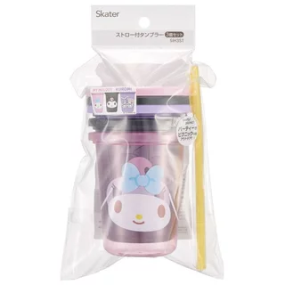 NEW เพิ่มลายปี 2026 Skater - Tumbler with straw 320ml. แก้วน้ำเด็กมีฝาปิด พร้อมหลอดดูดเซท 3 ใบ