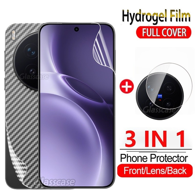 3 In 1 ด้านหน้าด้านหลังฟิล์มไฮโดรเจลนุ่มสําหรับVivo X300 X 300 Pro X300Pro VivoX300 Pro VivoX300Proฟ