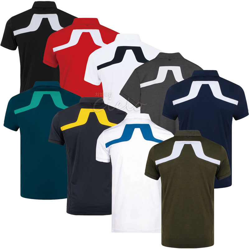 ผู้ชายผู้หญิงสไตล์เดียวกันฤดูร้อน เจ. Lindeberg Golf Sports polo Shirt Breathable Outdoor Top