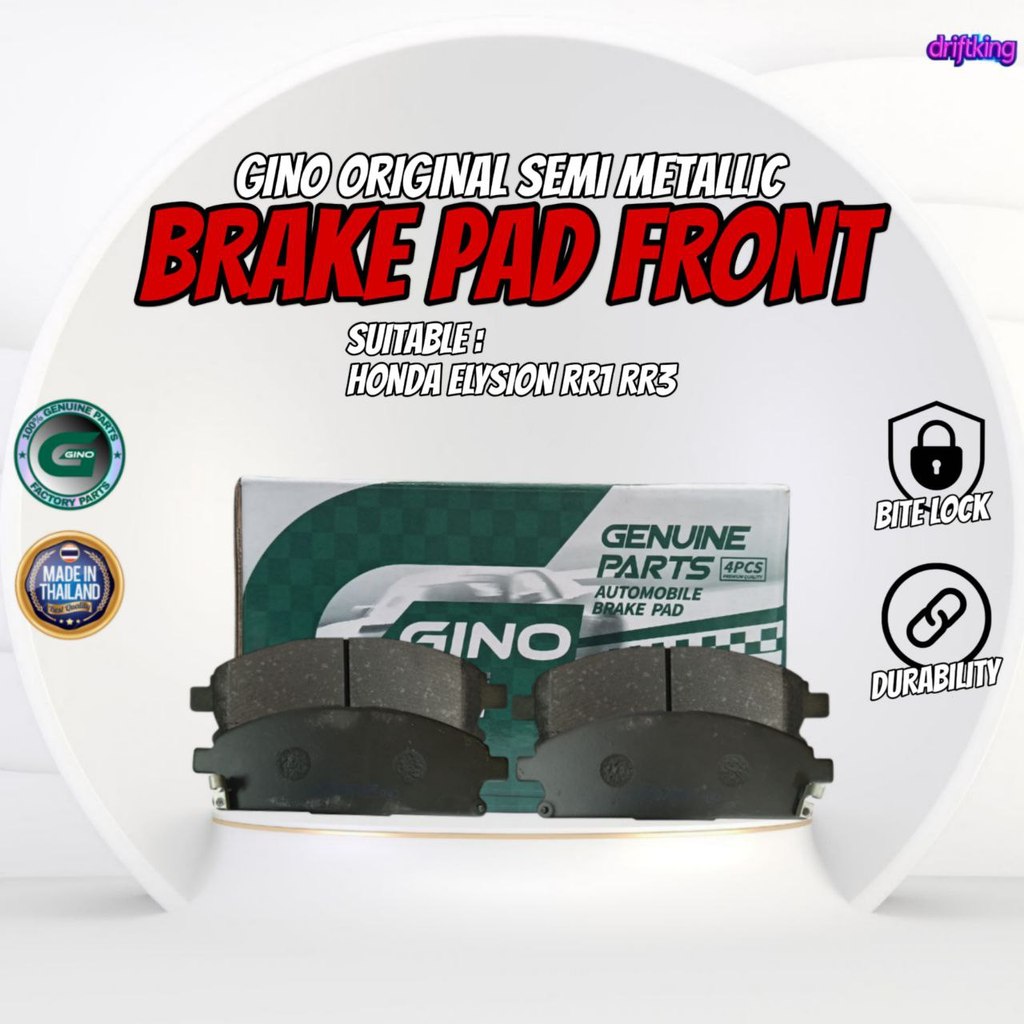 ผ้าเบรก GINO สําหรับ HONDA ELYSION RR1 RR3