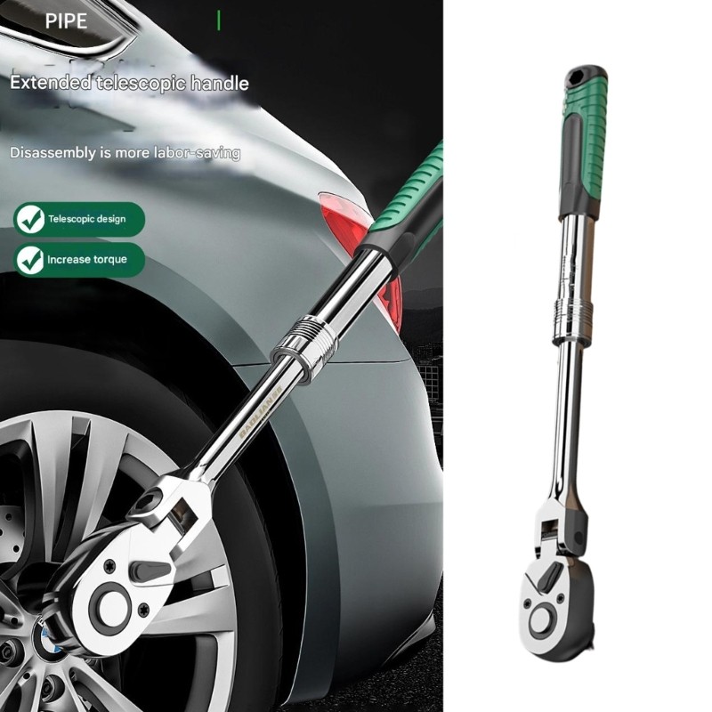 WIN ประแจวงล้อ 72 ฟัน Retractable หัว Heavy Duty เครื่องมือเหมาะสําหรับยานยนต์และบ้านโรงรถใช้พื้นที่