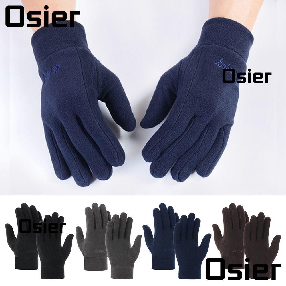 OSIER Full Finger Mittens กันหนาวขนสัตว์ เหมาะสำหรับกิจกรรมกลางแจ้งในฤดูใบไม้ร่วงและฤดูหนาว