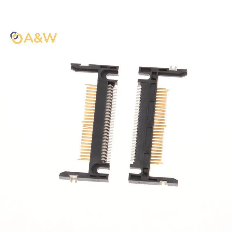 A&W 5 ชิ้น 50Pin ความยาวแขน 19.0 Patch Card Slot Connector บน CF Card Holder Board ck/กาแฟ