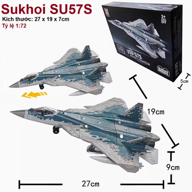 เครื่องบินรุ่น SU57S SU57 F14 F22 F35 SU35 SU35S B2 - พลาสติกแข็ง ตกแต่งไม่ซ้ําใคร M8 IORI