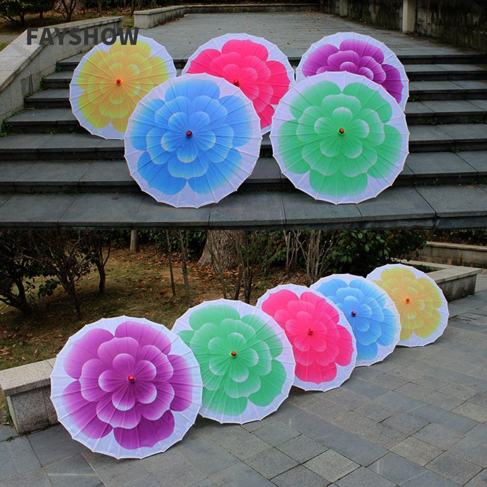 ร่มกระดาษน้ำมันขนาด 56 เซนติเมตร สไตล์จีนโบราณ พร้อม 10 สีของ Jasmine Blossom Dance ใช้เป็นเครื่องประดับสำหรับงานถ่ายภาพและ.party scene