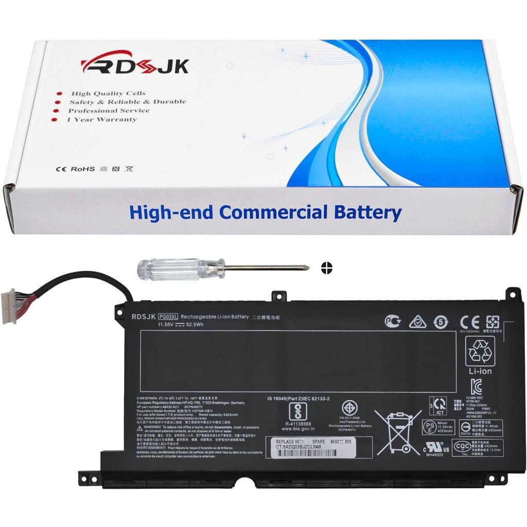 PG03XL แบตเตอรี่แล็ปท็อปสําหรับ HP Pavilion Gaming 15-DK 15-dk0020TX 15-dk0021TX 15-EC 15-ec0000 15-