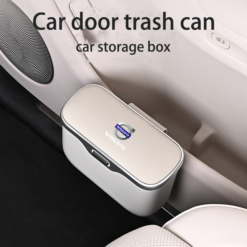 Volvo ถังขยะประตูรถยนต์ กล่องเก็บของในรถยนต์สําหรับ XC60 XC90 S90 S60 XC40 V60 V90 ที่เก็บของประตูรถสําหรับจิปาถะ