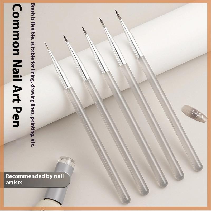 [Further] Nail Art Brush Checker Nail Drawing Painting Line Brush UV Gel Brush Detail Brush Nail Art Tool อะคริลิค DIY Design Nail Tool [TH] - รูปที่ 2