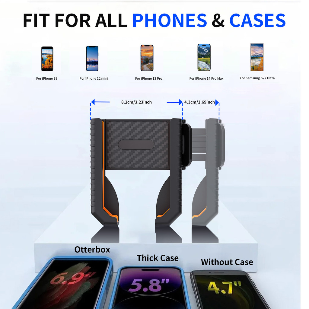 หมุนได้ 360 องศา Universal Car CD Slot ขาตั้งโทรศัพท์ One-Touch Release ที่วางโทรศัพท์ในรถยนต์สําหรับ IPhone 12-16 Pro Max Samsung - รูปที่ 6