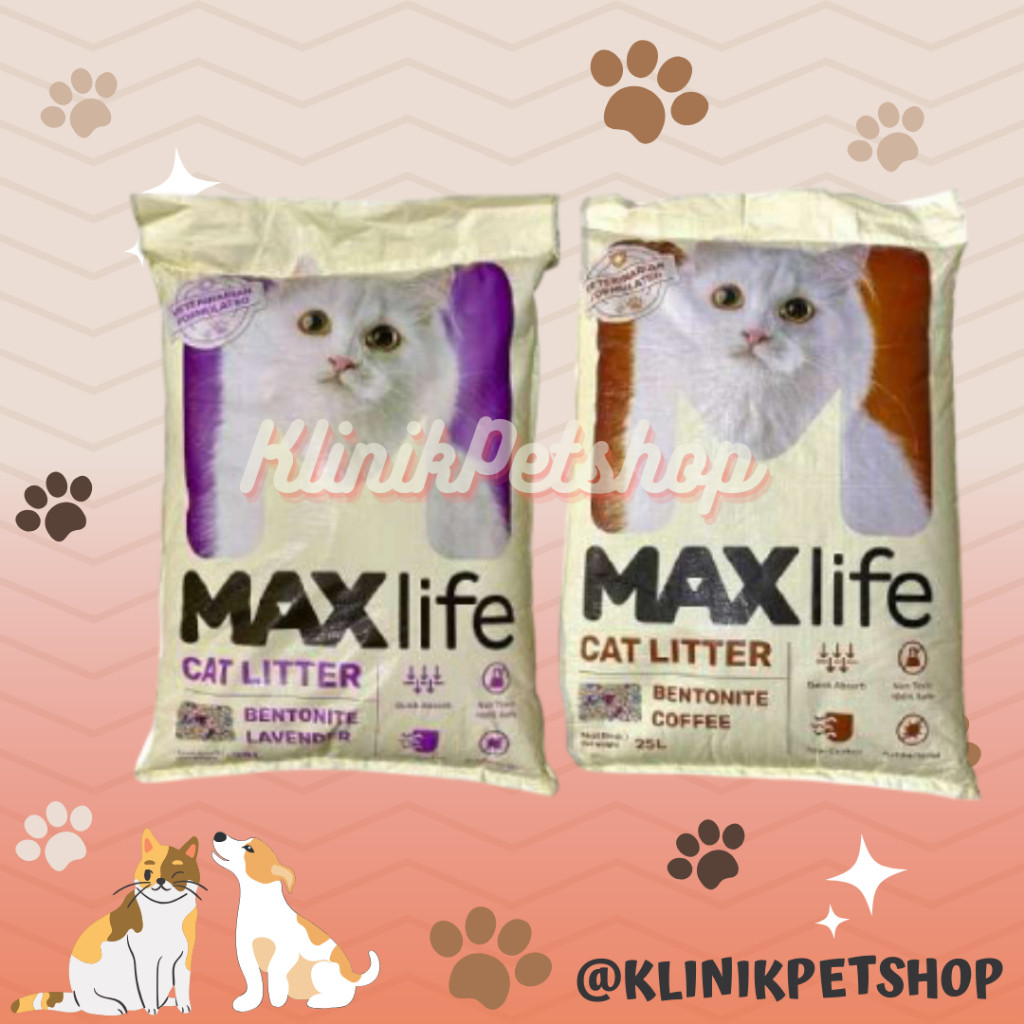 SETIALARIS STORE MAXLIFE Premium Cat Litter Fragrant Clump MAXlife Coffee Lavender 25 ลิตร maxlife 2