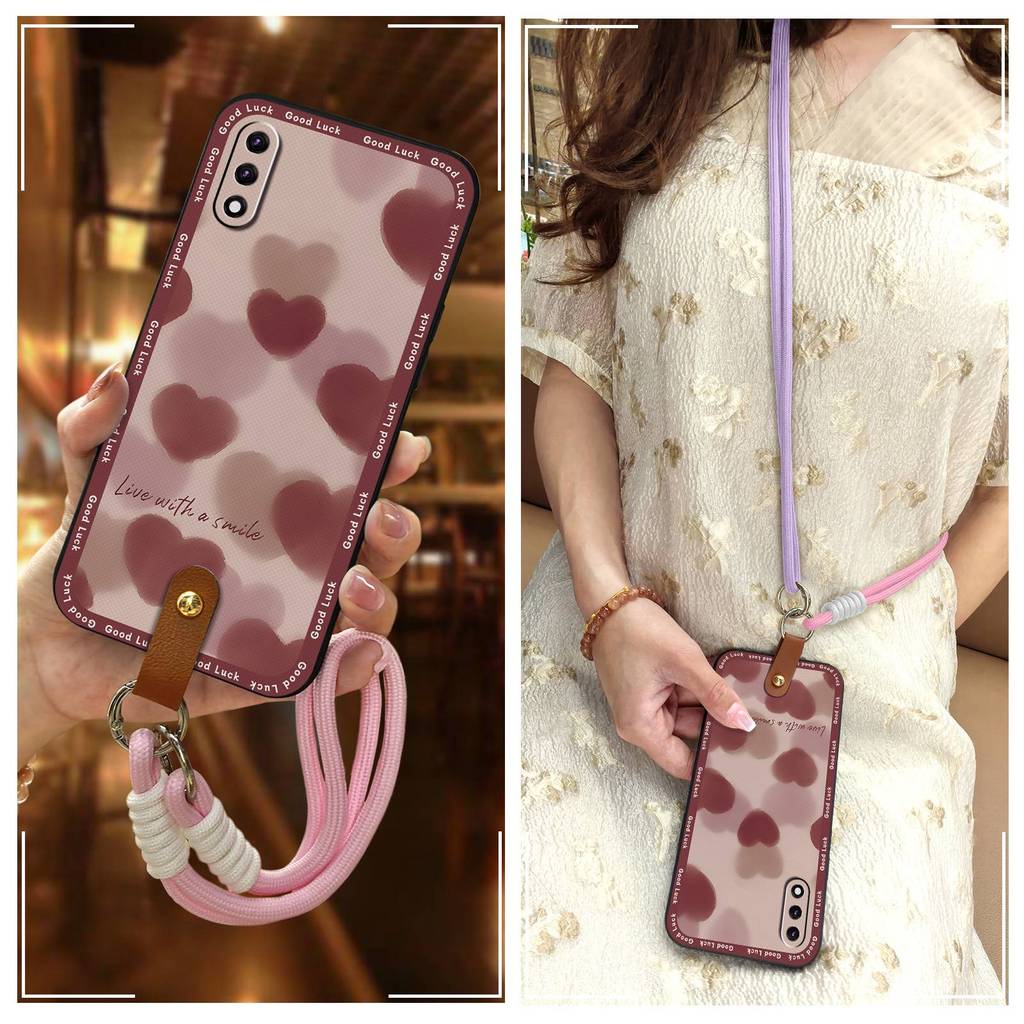 ฝาหลังป้องกันเคสโทรศัพท์สําหรับ Sony Xperia Ace II/Ace2/SO-41B ออกแบบแฟชั่นแนวทแยงเต็มห่อทนทาน TPU น