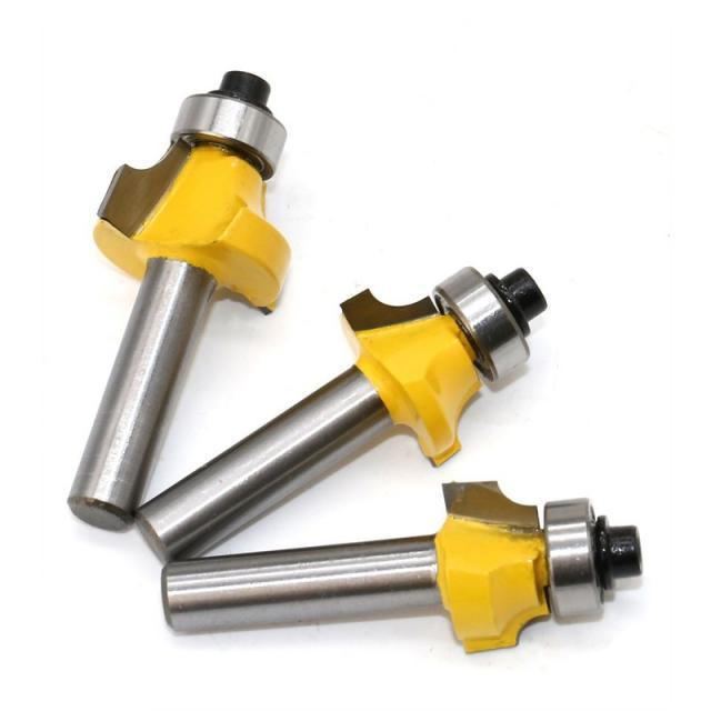3PC 8mm Shank Round-Over Router Bits สําหรับงานไม้ To