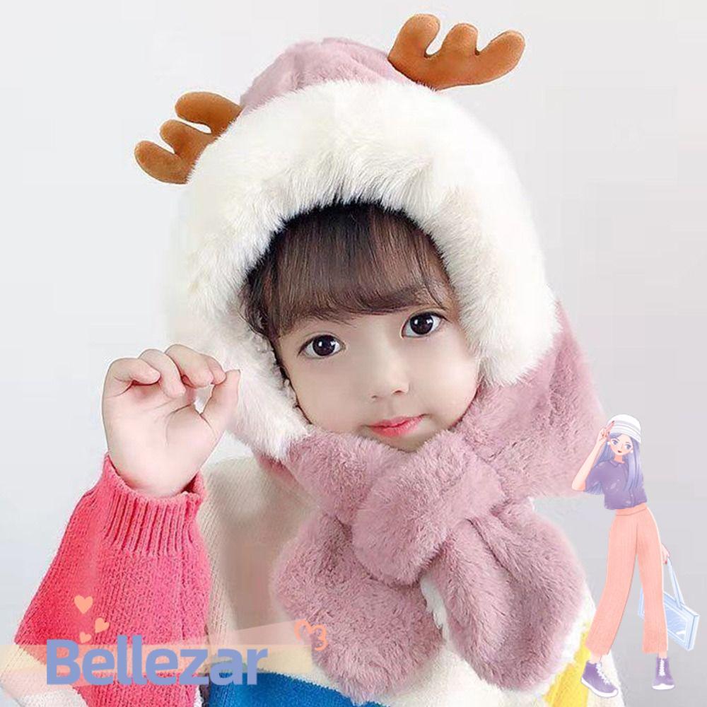 BELLEZAR หมวกเด็กกันลม ออกแบบตุ๊กตาการ์ตูน น่ารักสไตล์คริสต์มาส กับเป็ดสีเหลือง สำหรับฤดูหนาว