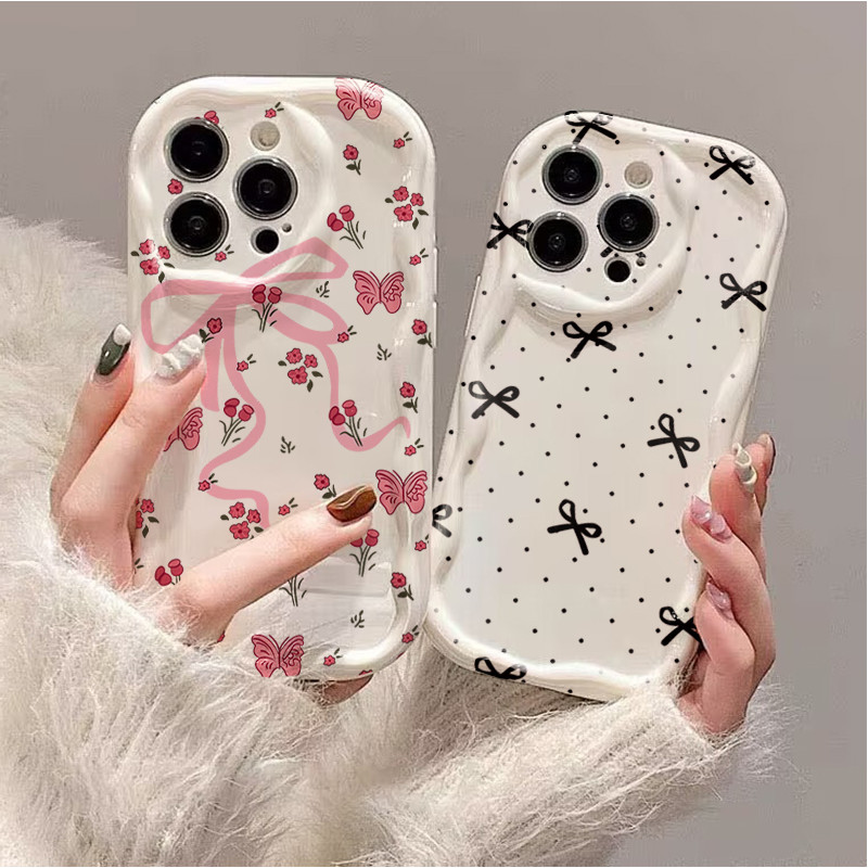 น่ารัก Bowknot สําหรับ VOVO V60 V50 V40 Lite V30 V3E V29 V29E V27 V27E V25 V23 V23E V21E เคสโทรศัพท์