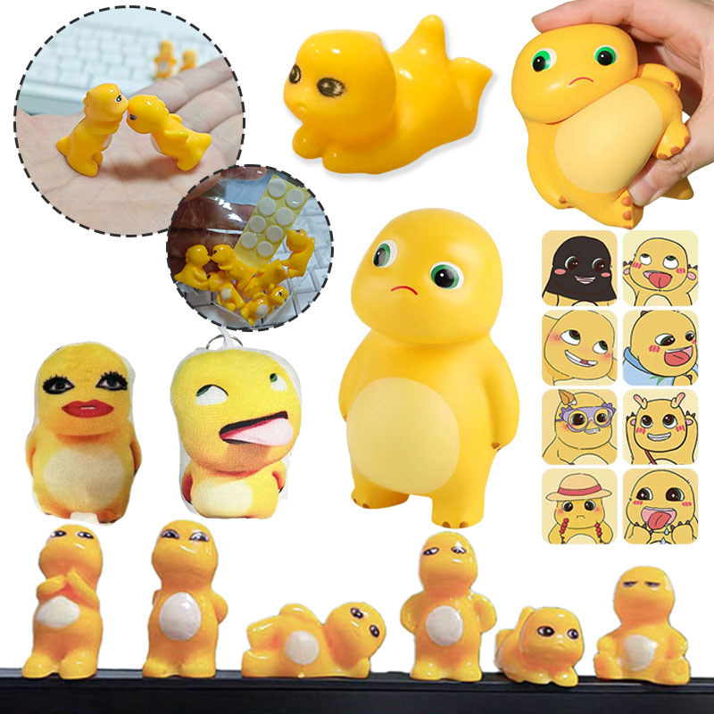 6 ชิ้น Mini Nailong เดสก์ท็อปรุ่นเครื่องประดับน่ารัก Nailong รถตกแต่งภายใน Action Figure