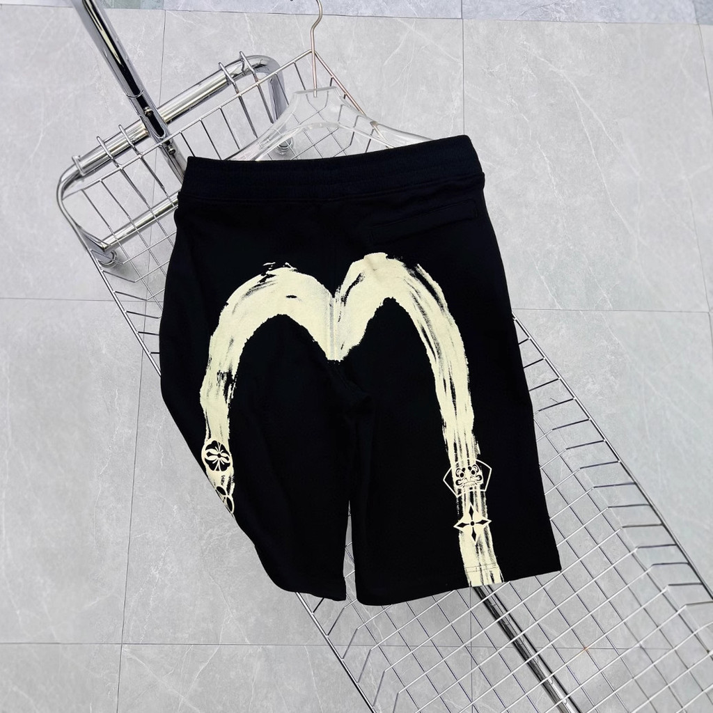 Evisu กางเกงขาสั้นทรงหลวม สไตล์ใหม่สำหรับผู้ชาย