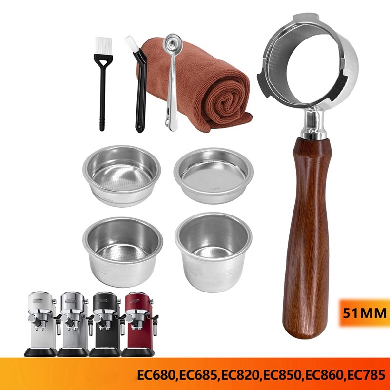สําหรับ EC680/EC685 EC820/EC850 EC860/EC785 EC885 Espresso Machines ใช้ 51 มม. Bottomless Portafilte