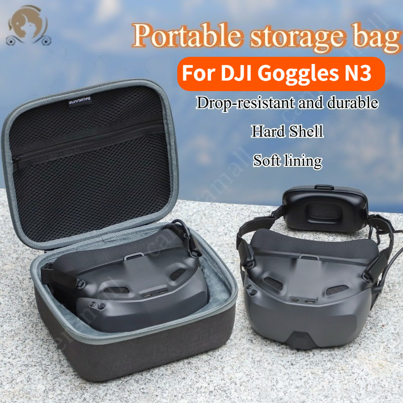 สําหรับ DJI Goggles N3 กระเป๋าเก็บกระเป๋ากันกระแทกแบบพกพาสําหรับ DJI N3 Flying แว่นตาป้องกันกระเป๋าถ