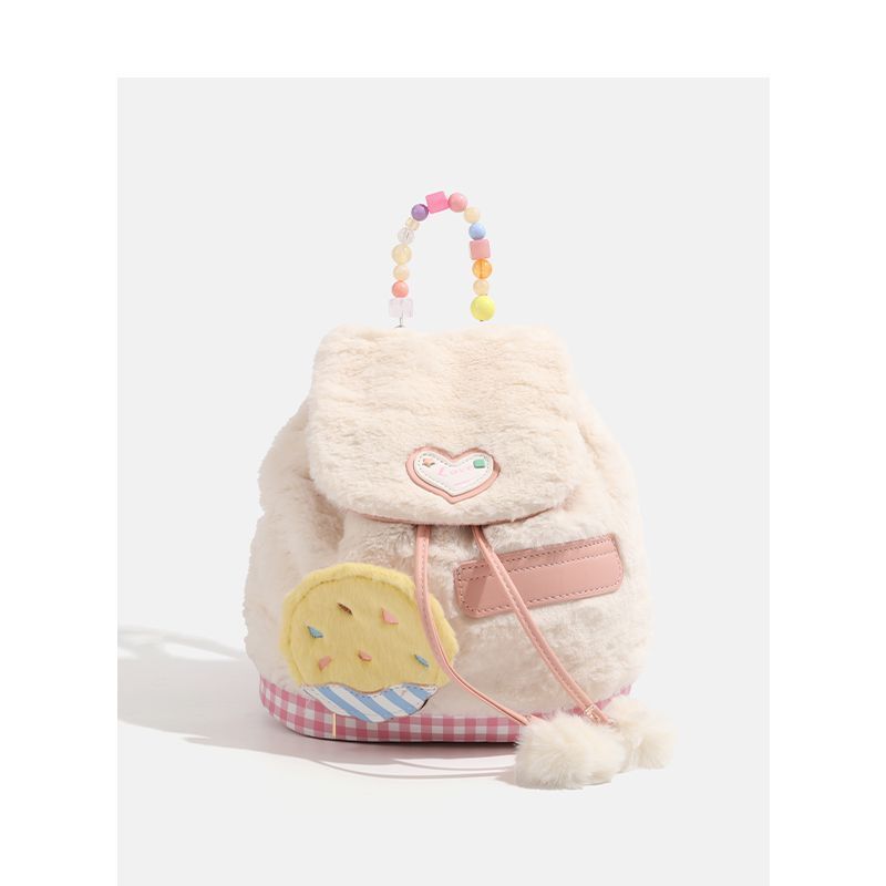 Cuvee Korres Sweet Girl Plush Backpack เหมาะสำหรับนักเรียนและผู้หญิง สะพายได้น่ารักในปี 2024