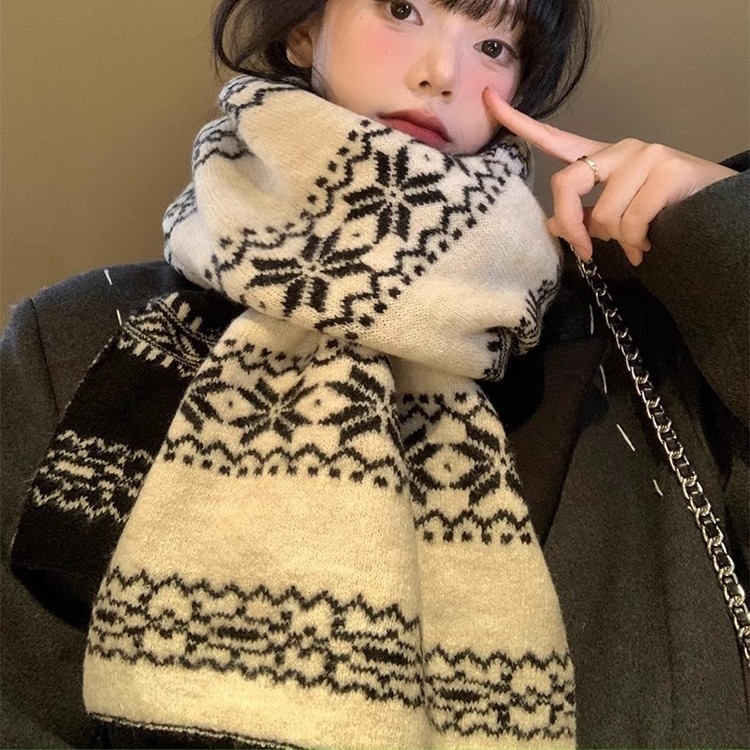 Autumn and Winter New Snowflake Double-Sided Wear Autumn and Winter Korean Style Atmosphere Thickene