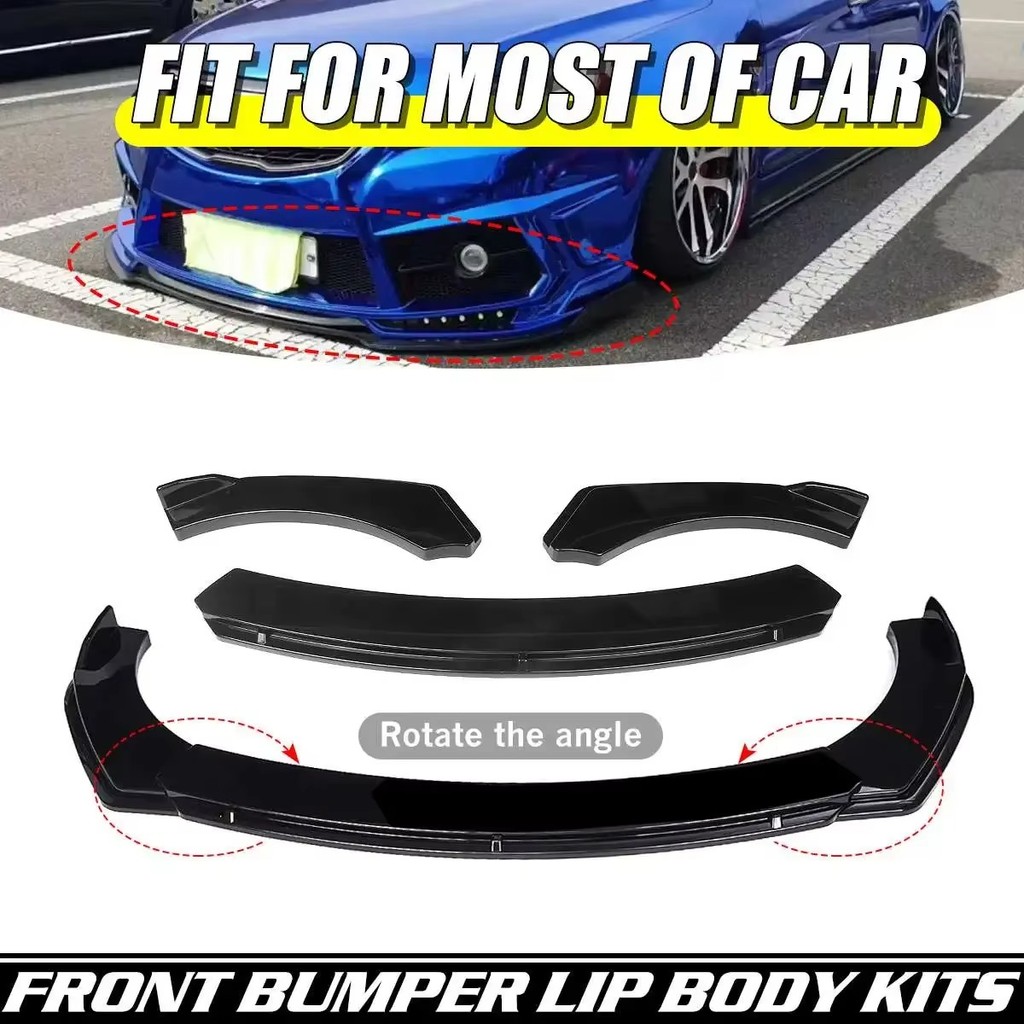 3x รถกันชนหน้า Splitter Diffuser สปอยเลอร์ Body Kit Guard Universal สําหรับที่นั่ง LEON FR 5F MK1 MK