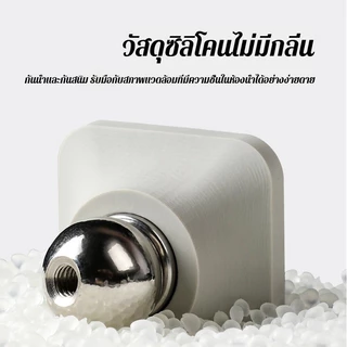 ประตูดูด สแตนเลส บล็อกประตู มัลติฟังก์ชั่น กันน้ำและกันสนิม การติดตั้งโดยไม่ต้องเจาะ ฟ้าหม่น