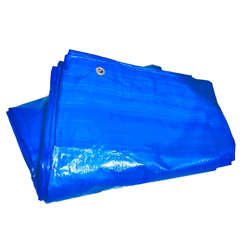 Blue Vinyl Sheet #2000, 3.6m x 5.4m, 1 Sheet, with Grommets, Medium Thickness, for Disaster Prepared