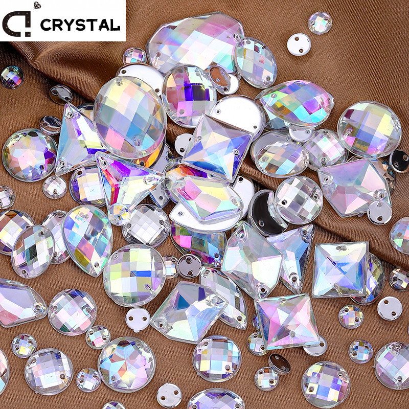 Ducrystal เรซิ่นคริสตัล Rhinestones อะคริลิค.Flatback สำหรับงานเย็บปักถักร้อย DIY และหัตถกรรมตกแต่งเสื้อผ้ารองเท้า