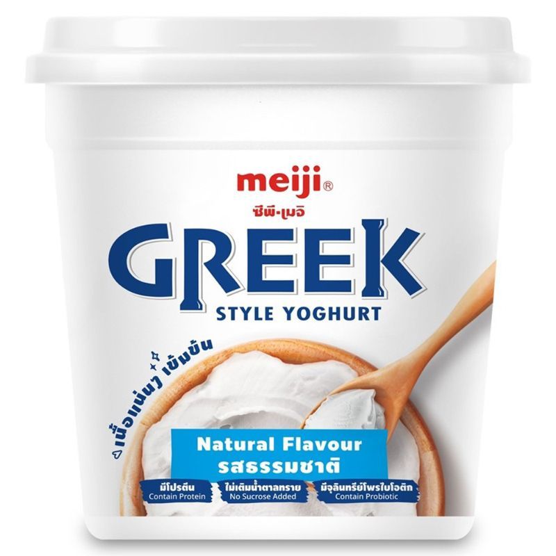 เมจิโยเกิร์ตกรีกสไตล์รสธรรมชาติ 1000ก Meiji Greek Style Yoghurt Natural Flavour 1000g. [หมายเลขบาร์โค้ด 8850329090075 ]