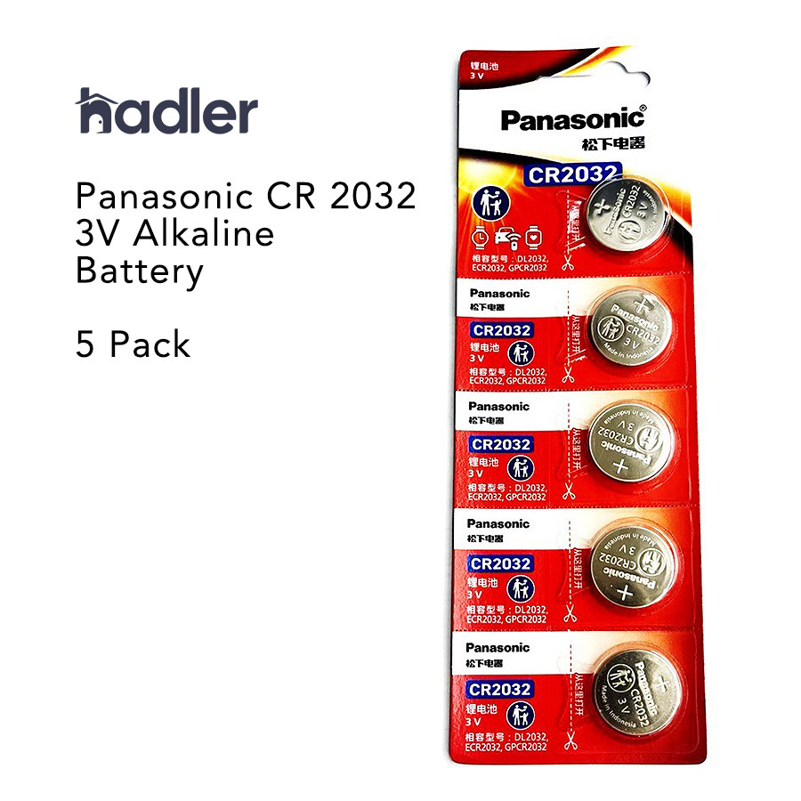 Panasonic CR2032 แบตเตอรี่ลิเธียม 3V | 5ชิ้น | DL2032 ECR2032