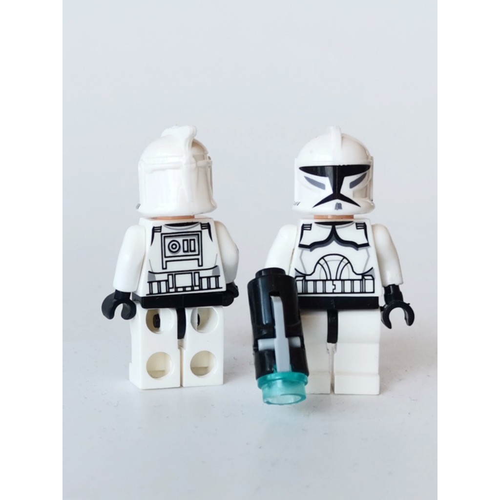 เลโก้ star wars Star Wars Minifigure sw201 Clone Trooper Clone Trooper White Soldier Minifigure sw91