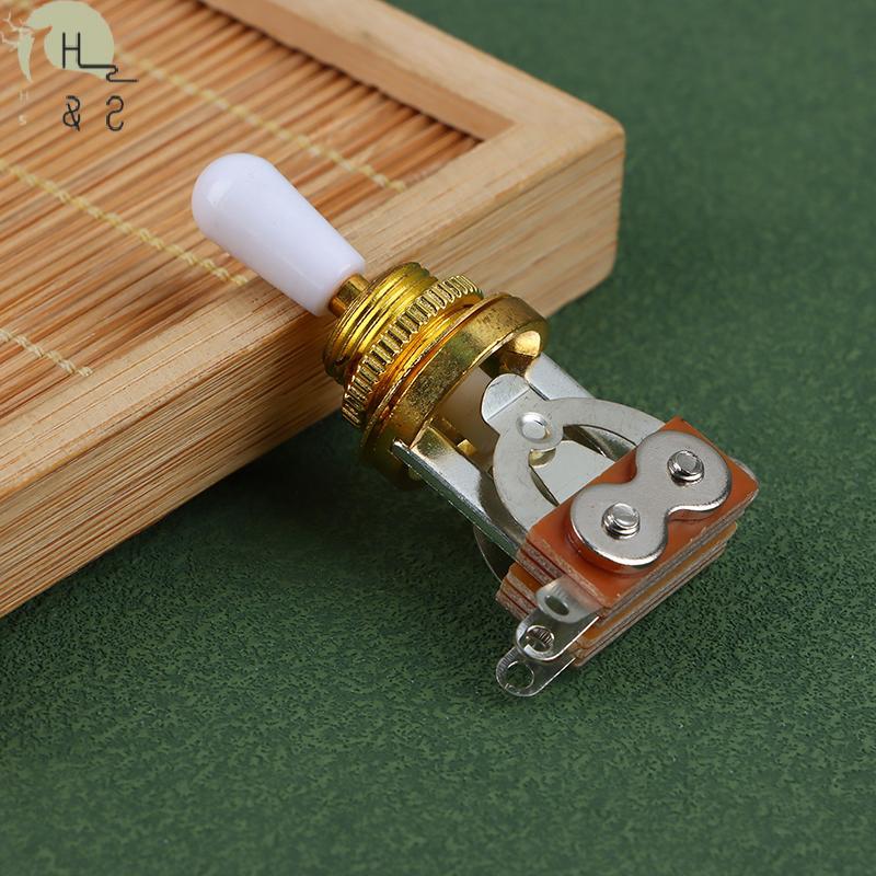 [H&S] 1 PC 3 Way Short Straight Guitar Toggle Switch Piup Selector With Brass Hat For Electric Guita