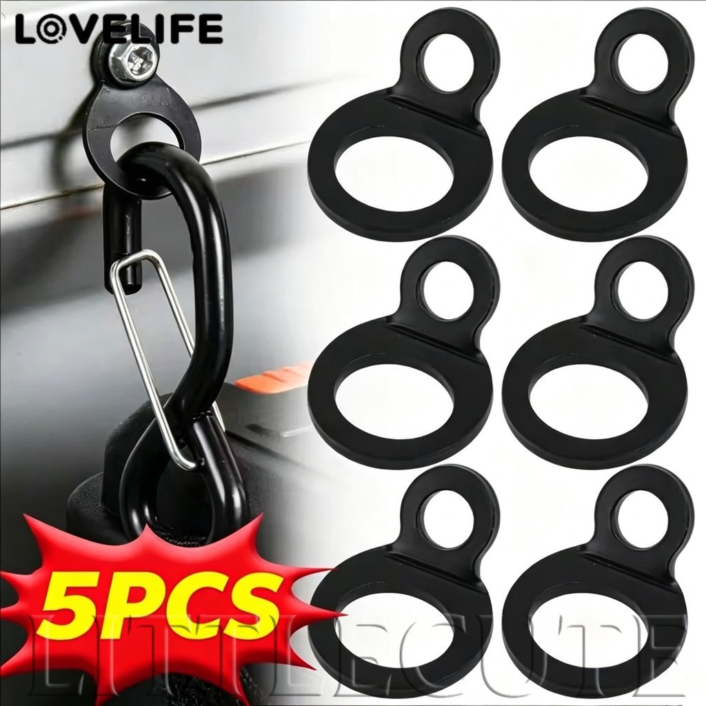 [AUTO & 3C] 1/3/5PCS - Universal O แหวน Tie Down Anchor Lashing แหวนสแตนเลสสายรัดสินค้าตะขอสําหรับรถบรรทุกเตียงรถพ่วงแร็คหลังคาสีดํา Fix Part / ราคาดี