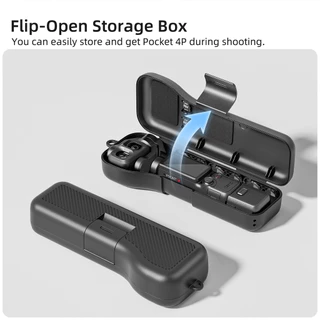 สําหรับ DJI Pocket 4P ป้องกันกันกระแทกกล่องกระเป๋าถือกรองพร้อมสายรัดข้อมือสําหรับ DJI Pocket 4 Pro