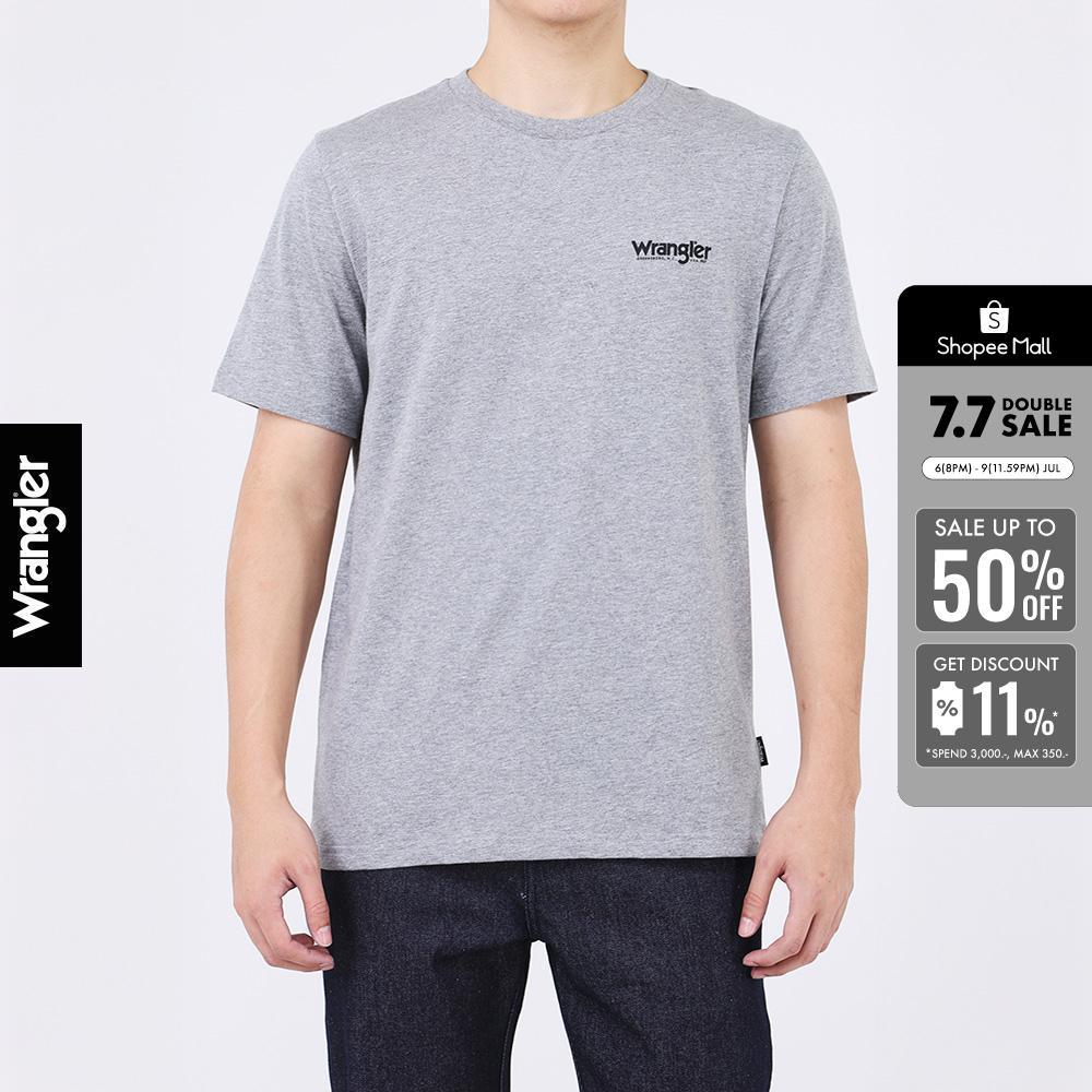 WRANGLER เสื้อยืดแขนสั้นผู้ชาย รุ่น WR SC26MTSSC02 สีเทา