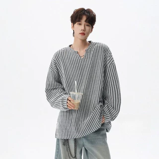 เสื้อโค้ตแขนยาวผู้ชาย ลายกระดูกปลา สไตล์วินเทจหลวม ๆ สำหรับฤดูใบไม้ผลิ ไซส์ M-3XL