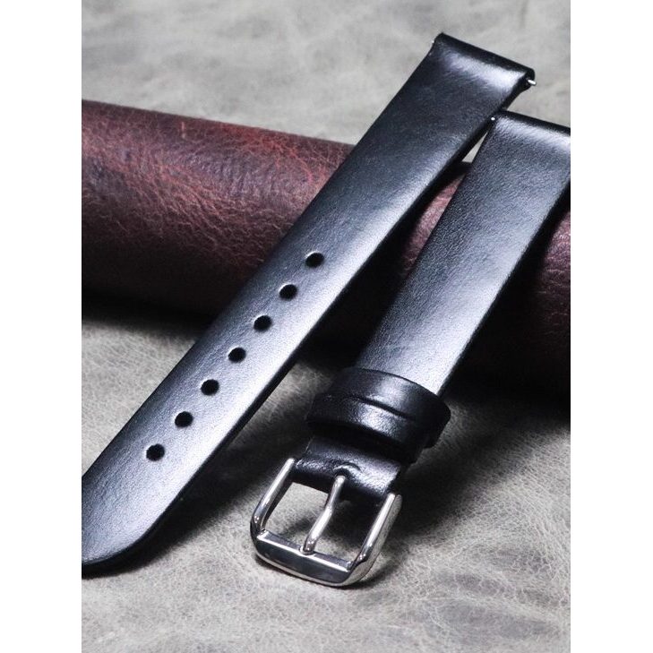 Quick Release Bright Leather Comparable to Corduroy Leather 12mm14mm18mm20mm22mm Thin Style Cowhide 